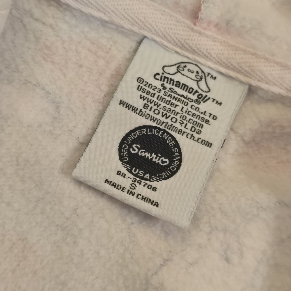 Sanrio Cinnamoroll Strawberry Hoodie S Pink Kawaii Cute‎ Y2K Coquette - Picture 4 of 10